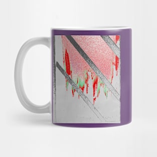 Cityscape through Window with Snow Covering the City Mug